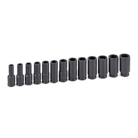 Light House Beauty 3/8" Drive 13 Pieces Deep Metric Magnetic Impact Set LI2222716